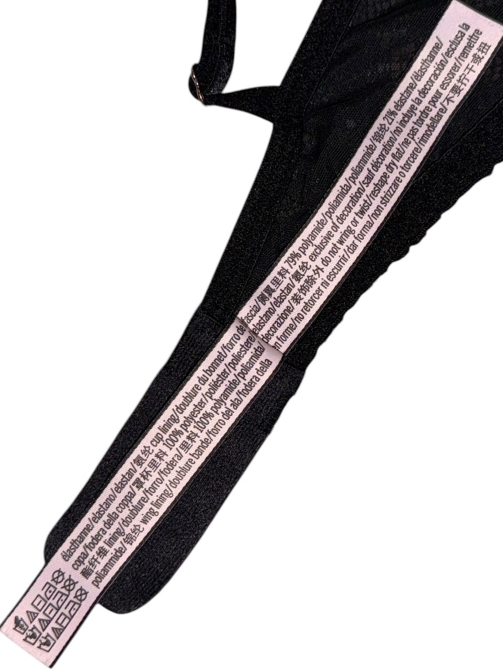 Victoria’s Secret Black Lace Bra 34B Underwire Sheer Sexy Lingerie - Picture 6 of 7